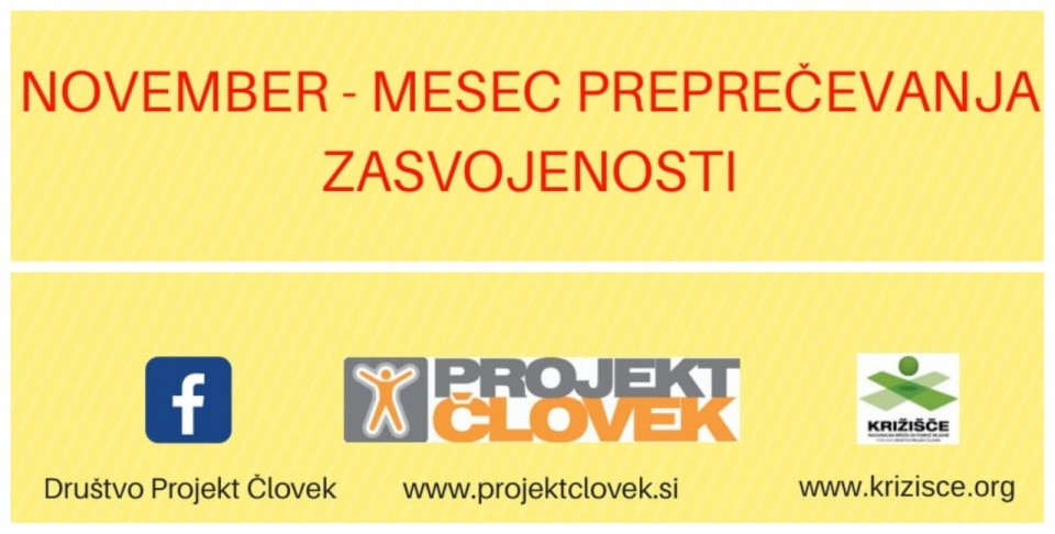November - mesec preprečevanja zasvojenosti