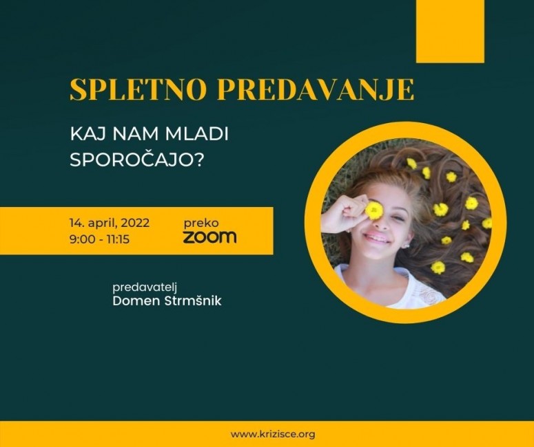 Vabilo na spletno izobraževanje - 14. aprila 2022