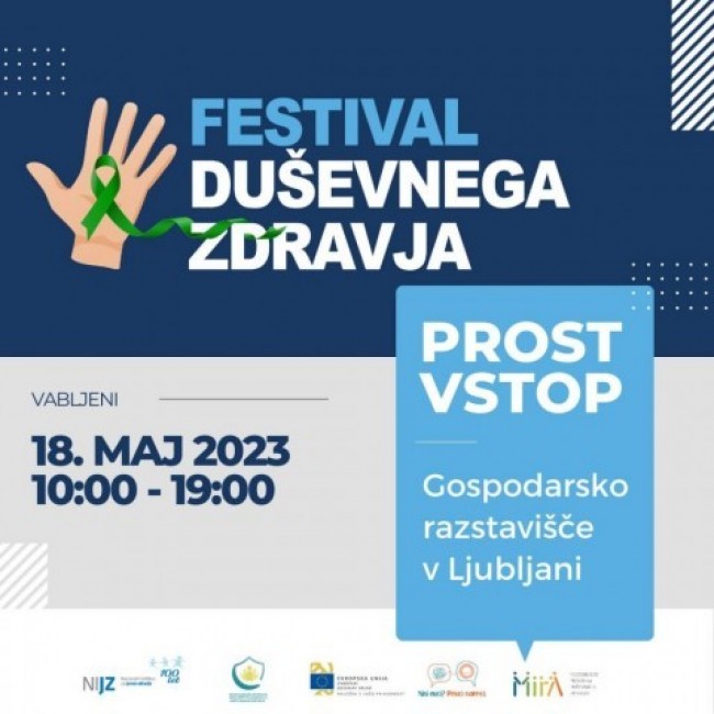 FESTIVAL DUŠEVNEGA ZDRAVJA I 18.5.2023 I GOSPODARSKO RAZSTAVIŠČE
