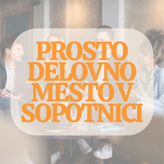 Prosto delovno mesto v Sopotnici: STROKOVNI DELAVEC V TERAPEVTSKI SKUPNOSTI - M/Ž