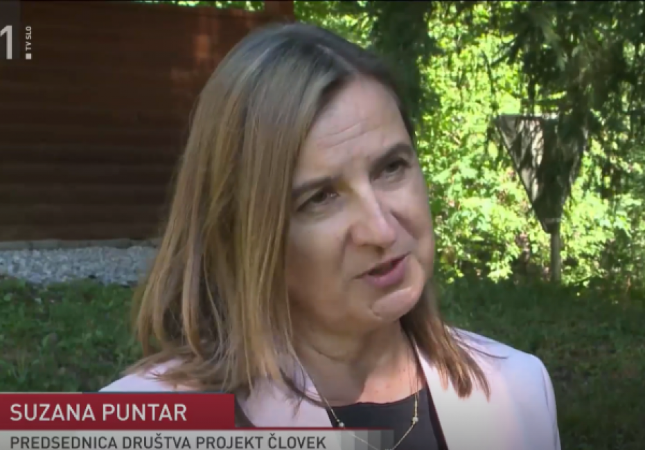 Prispevek o terapevtskem programu Društva Projekt Človek v Slovenski kroniki na RTV